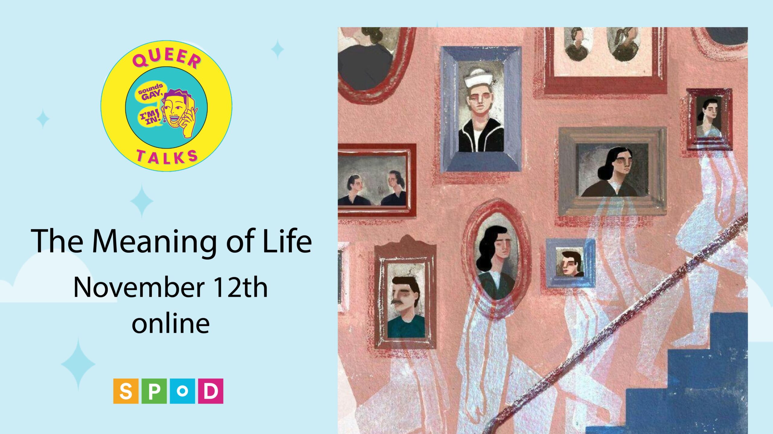 Join us on our first "Talks without Distance" in English, called "Queer Talks" on November 12!